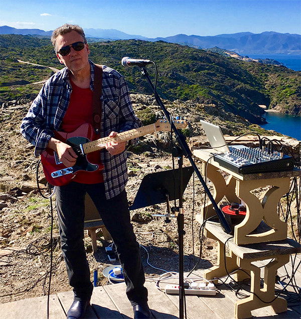 Playing at Cap de Creus near Cadaques in Catalonia, Spain